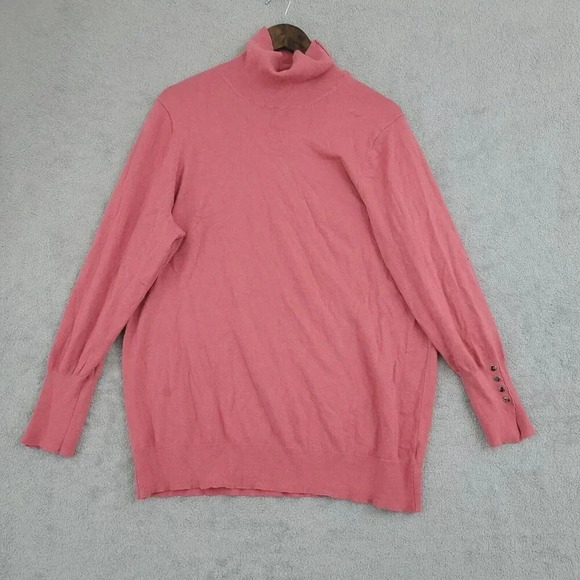 Torrid Womens Pink Cotton Blend Turtleneck Sweater Size 3X  20CT - Picture 1 of 7
